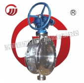 Three eccentric flange butterfly valve D343W